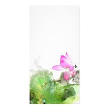 POND LOTUS l Chinese Brush Painting Art Personalised Photo Card