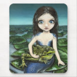 Pond mermaid and Lily the frog mousepads