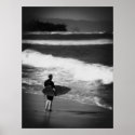 Pondering Surfer, Oahu B&W posters