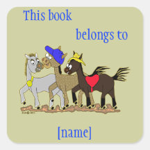 Ponies Three Square Sticker