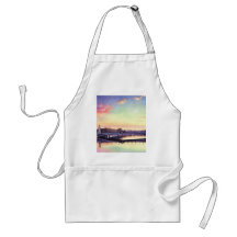 "Pont Neuf Paris" France Watercolor Art Apron