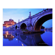 Ponte Sant' Angelo and Castel Sant' Angelo over Postcards