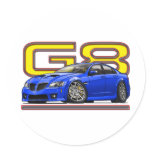 Pontiac_G8_blue Round Stickers