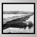 Pontoon Bridge Over the James River, VA 1864 posters