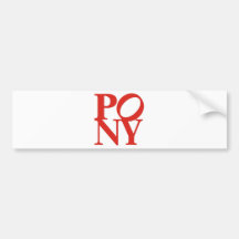 Pony Bumper Sticker