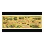 Pony Express Map by William Henry Jackson 1861 photo cards