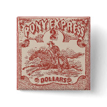 Pony Express Vintage Stamp