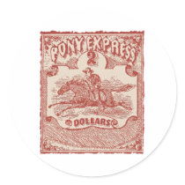 Pony Express Vintage Stamp