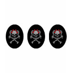 Ponytail Skull Decal w/ Red Bows t-shirts