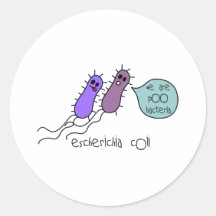 Poo Bacteria Round Sticker