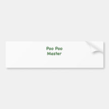 Poo Poo Master Bumper Sticker
