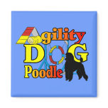 Poodle Agility Gifts Fridge Magnets
