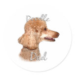 Poodle (apricot) Dad 2 Sticker