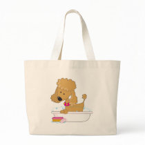 Poodle Bath Canvas Bag