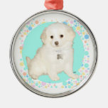 Poodle / Bichon Mix Puppy Celebrates Life Ornaments