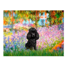 Poodle (black 1) - Garden Postcards