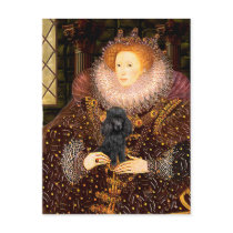 Poodle (black 1) - Queen Postcard
