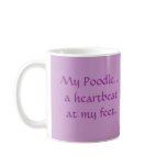 Poodle Black Heartbeat Mug