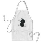 Poodle (blk) History Design aprons
