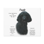 Poodle (blk) History Design postcards