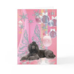 Poodle Christmas Greeting Card