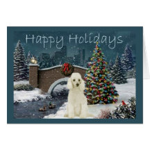 Poodle Christmas Card Evening