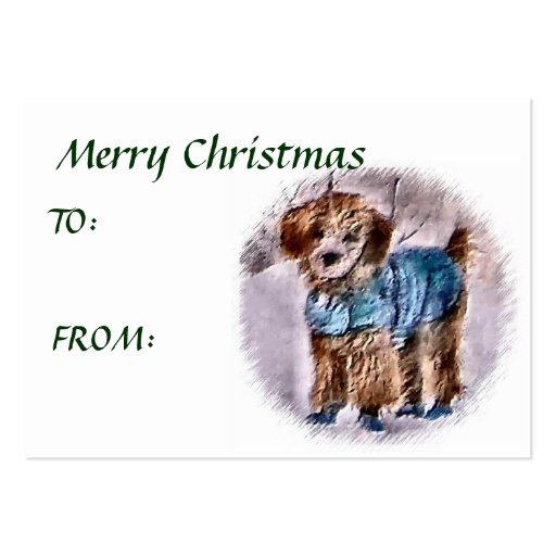Poodle Christmas Gifts Business Cards