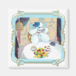 Poodle Cupcake Tea Party Fridge Magnet