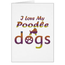 Poodle designs card