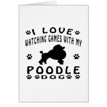 Poodle designs greeting card