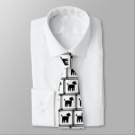 Poodle Graphic (Black) ties