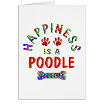 Poodle Happiness Greeting Cards
