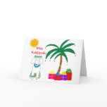 Poodle Hawaiian Christmas cards