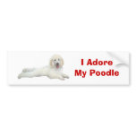 Poodle I Adore Bumper Sticker