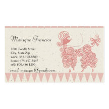Poodle in Paris Business Card