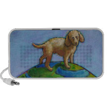 Poodle is best dog on earth cute art painting mp3 speaker