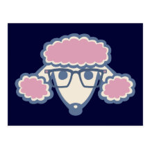 Poodle Nerd Post Card