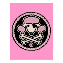 Poodle Pirate 1cl Post Card