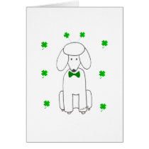 Poodle Saint Patricks Day cards