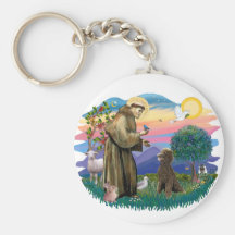 Poodle (Standard Chocolate) Key Chains