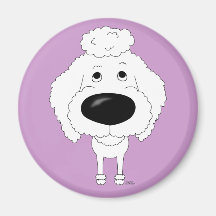 Poodles - Big Nose Refrigerator Magnets