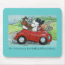 Poodles Vintage Convertible Scripture Mousepad