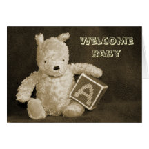 Pooh Welcomes Baby Greeting Cards