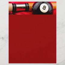 Pool Ball and cue Full Color Flyer