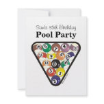 Pool Ball Rack Custom Invites