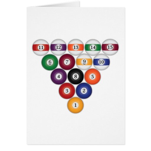 Pool Balls / Billiards: Greeting Cards
