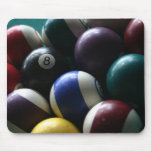 Pool balls on a billard table mousepads