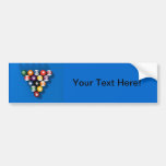 Pool Balls on Blue Felt: Bumper Stickers