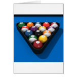 Pool Balls on Blue Felt: Greeting Cards
