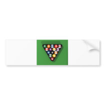 Pool Balls on Green Felt Billiards Table: